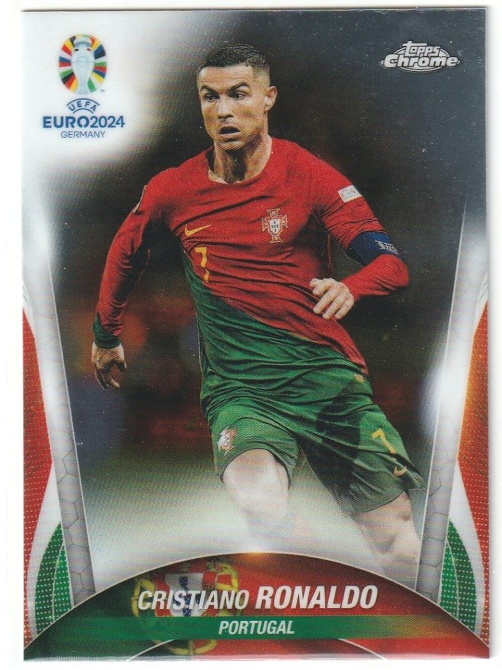 3for$99 CRISTIANO RONALDO 2024 Topps Chrome UEFA Euro Portugal #7